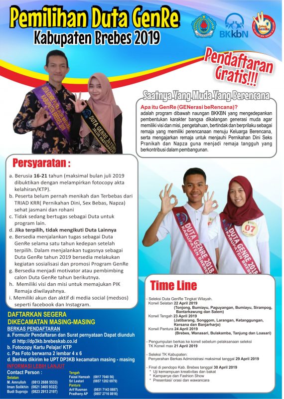 Pemilihan Duta Genre Kabupaten Brebes Tahun 2019